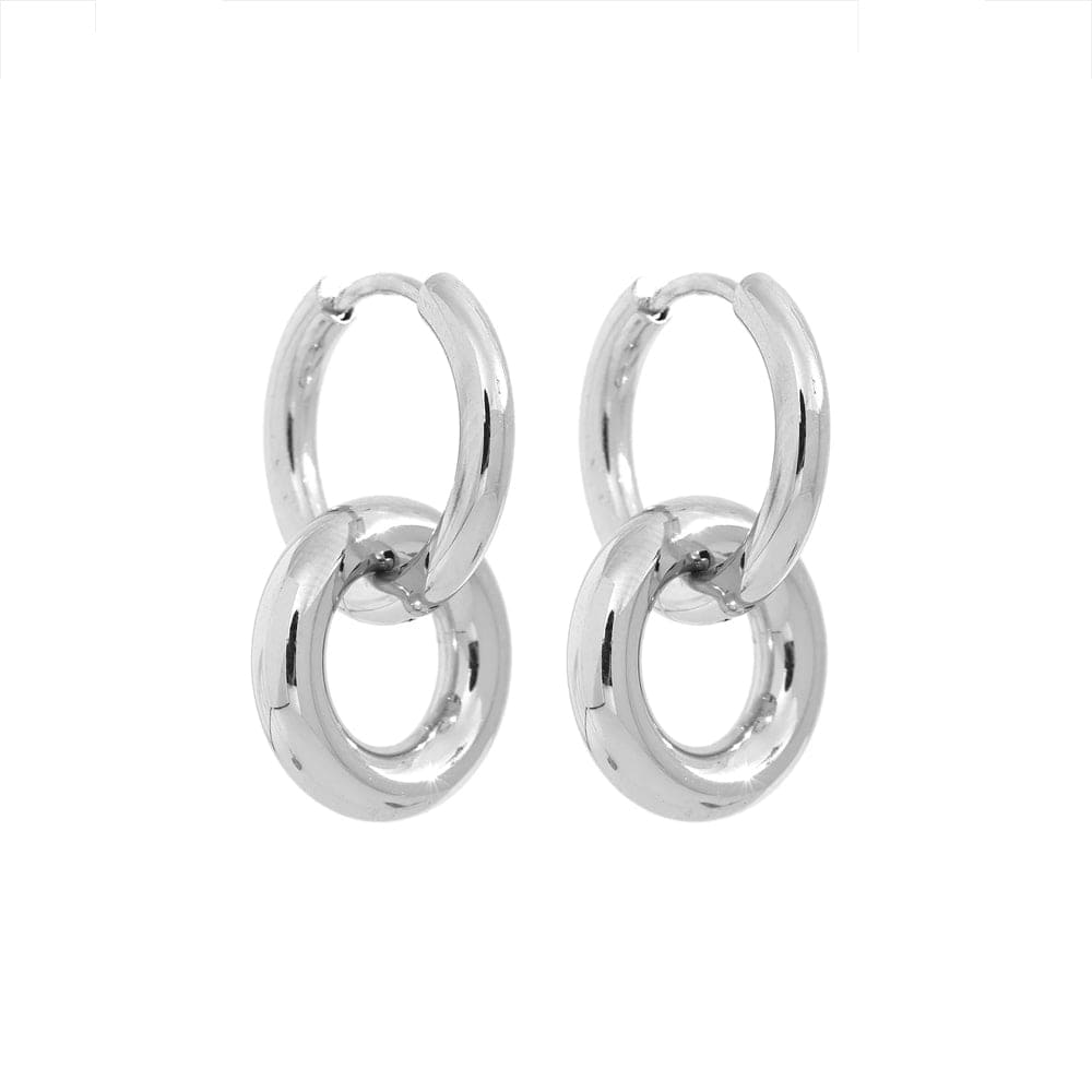 Opes Robur SILVER DOUBLE O HOOPS