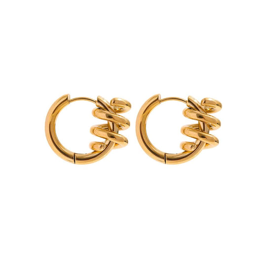 Opes Robur GOLD COIL HOOPS