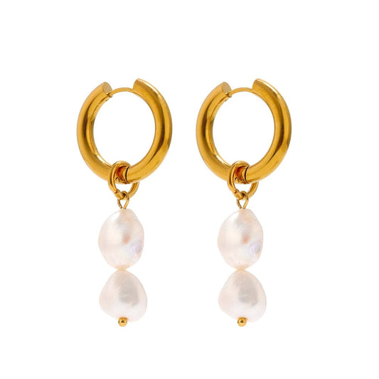 Opes Robur GOLD DOUBLE DROP PEARLS