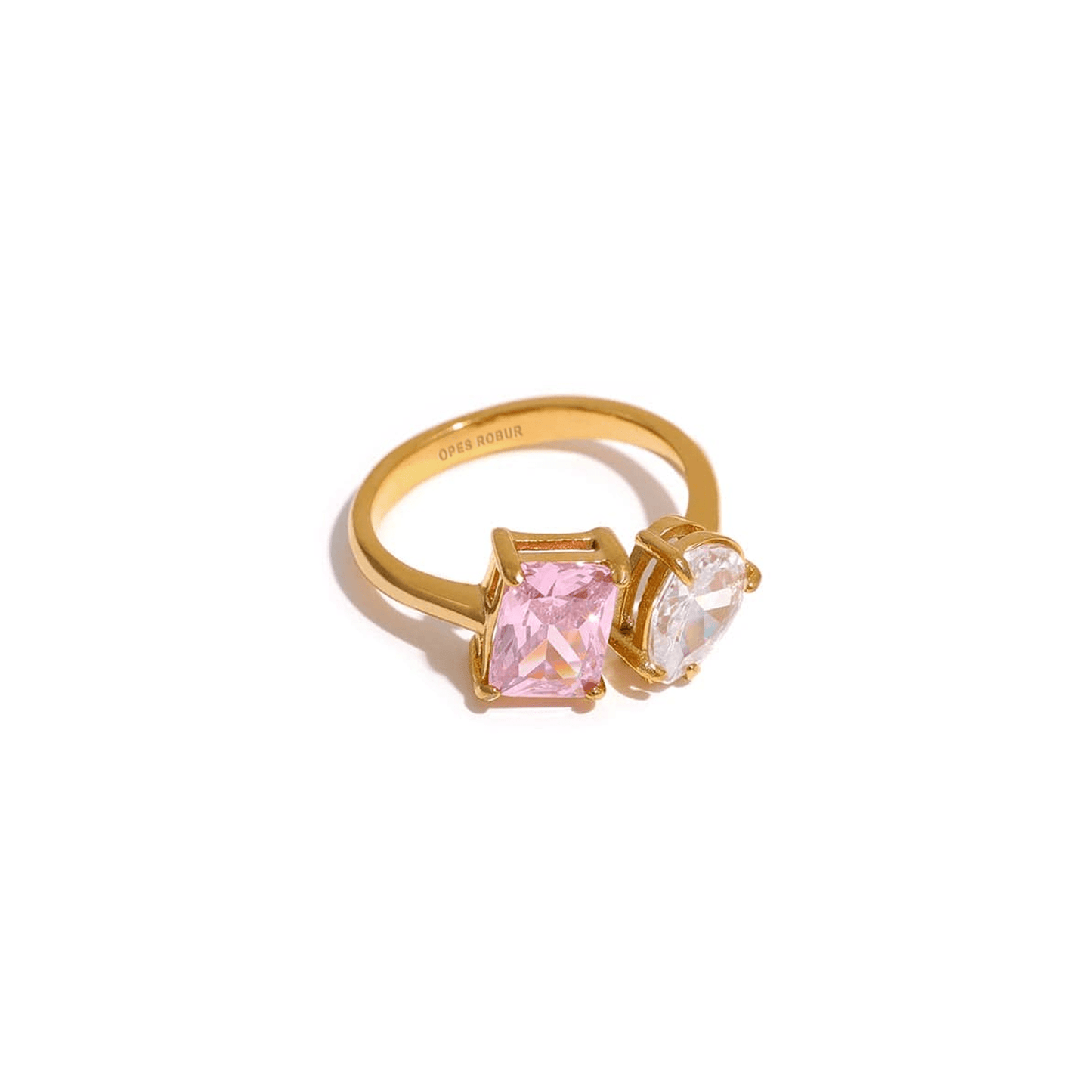 Opes Robur Gold / Pink / One Size (resizable) LEGACY RING