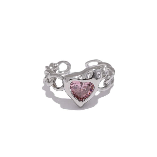 Opes Robur Silver / One size (Adjustable) LIQUID LOVE RING