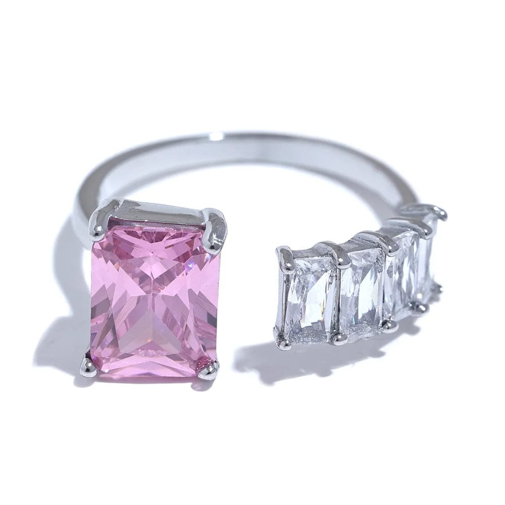 Opes Robur Silver / Pink / One Size (resizable) Regal Ring