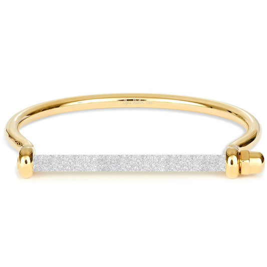 Opes Robur bracelet FROSTED SCREW CUFF - GOLD