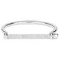 Opes Robur bracelet FROSTED SCREW CUFF - SILVER