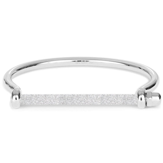 Opes Robur bracelet FROSTED SCREW CUFF - SILVER