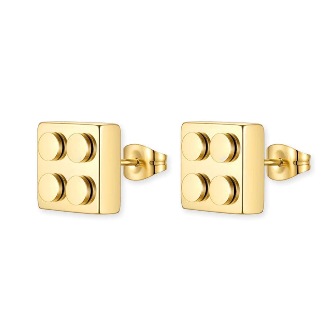 Opes Robur earrings PAIR BRICK - GOLD