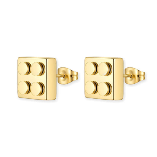 Opes Robur earrings PAIR BRICK - GOLD