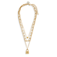 Opes Robur GOLD TRIPLE LAYER HEART CHAIN