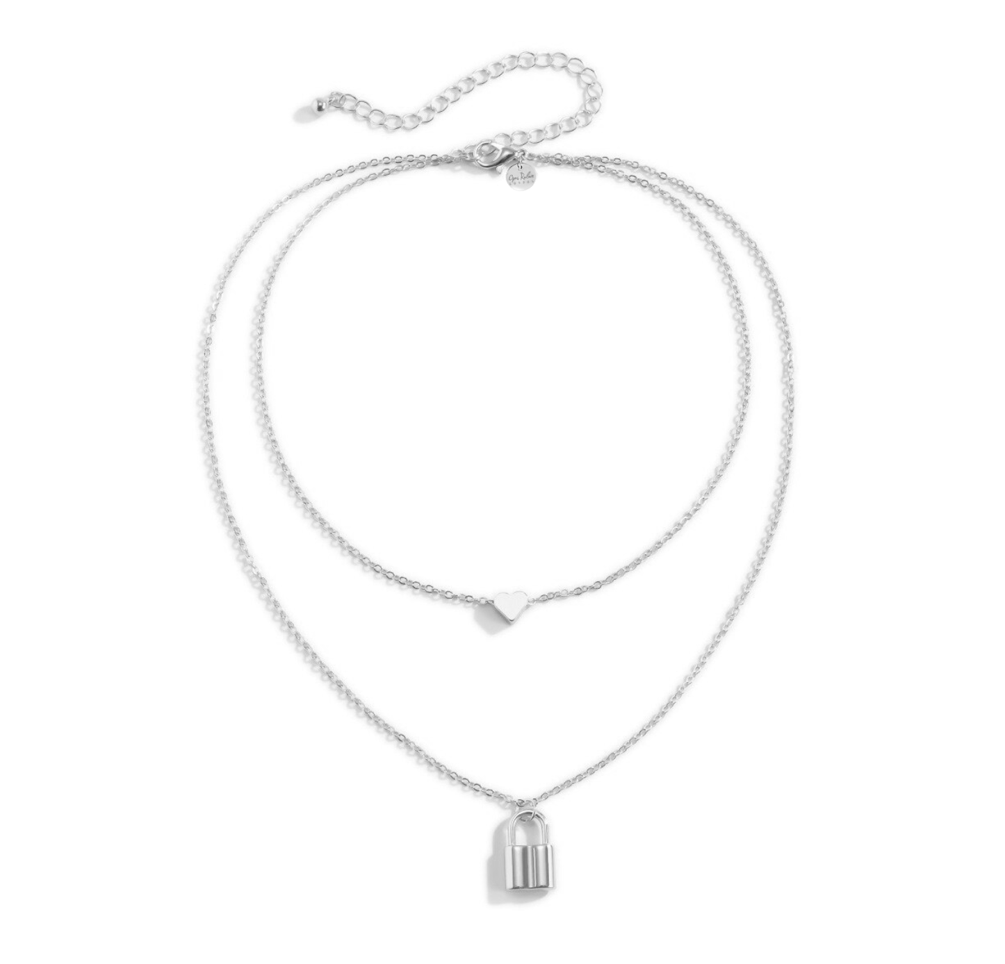 Opes Robur SILVER DOUBLE LAYER HEART CHAIN