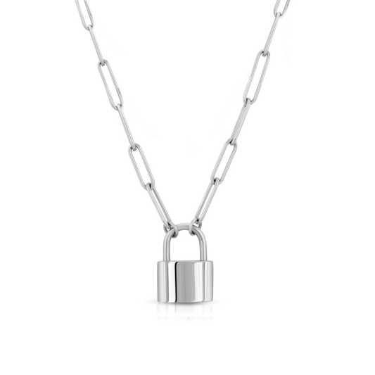 Opes Robur SILVER PADLOCK NECKLACE